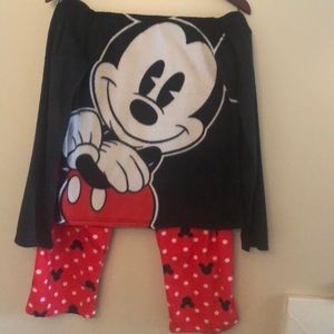 Disney Mickey Mouse Pajama Set Size Medium